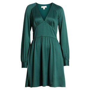 Michael Kors Womens Raglan Sleeve Fit Flare Dress